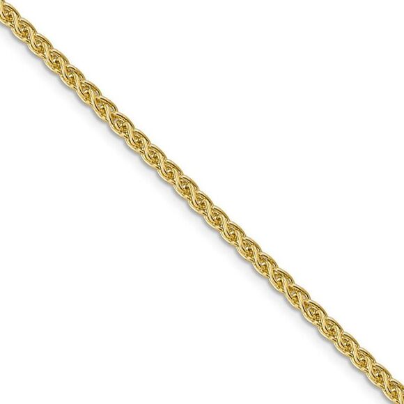2.75mm 14k Yellow Gold Hollow Wheat Chain Necklace 20 Inch